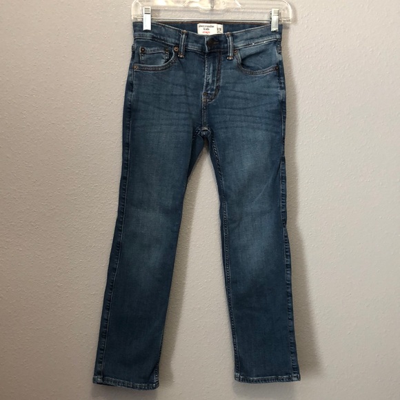 Abercrombie kids jeans Girls 9/10 straight leg dark blue denim jean EUC cotton - Picture 1 of 12